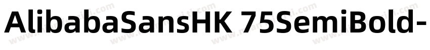 AlibabaSansHK 75SemiBold字体转换